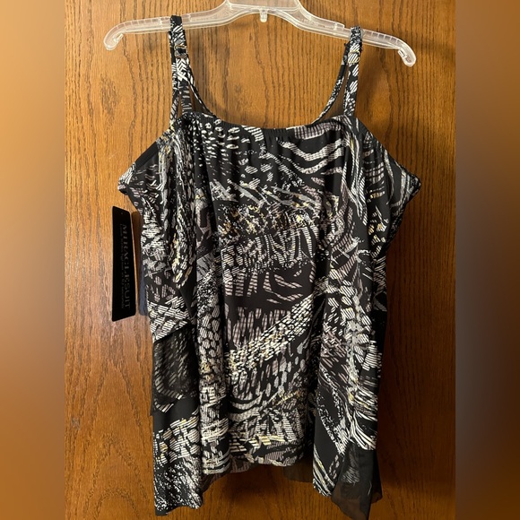 NWT Miraclesuit Lux Lynx Mirage Tankini Top Size 16 - Picture 9 of 13